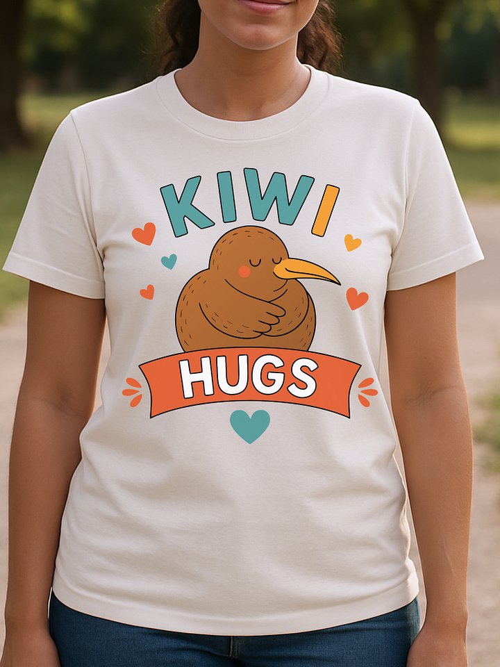 Kiwi Hugs – Cute New Zealand Bird Digital Print product image (2)