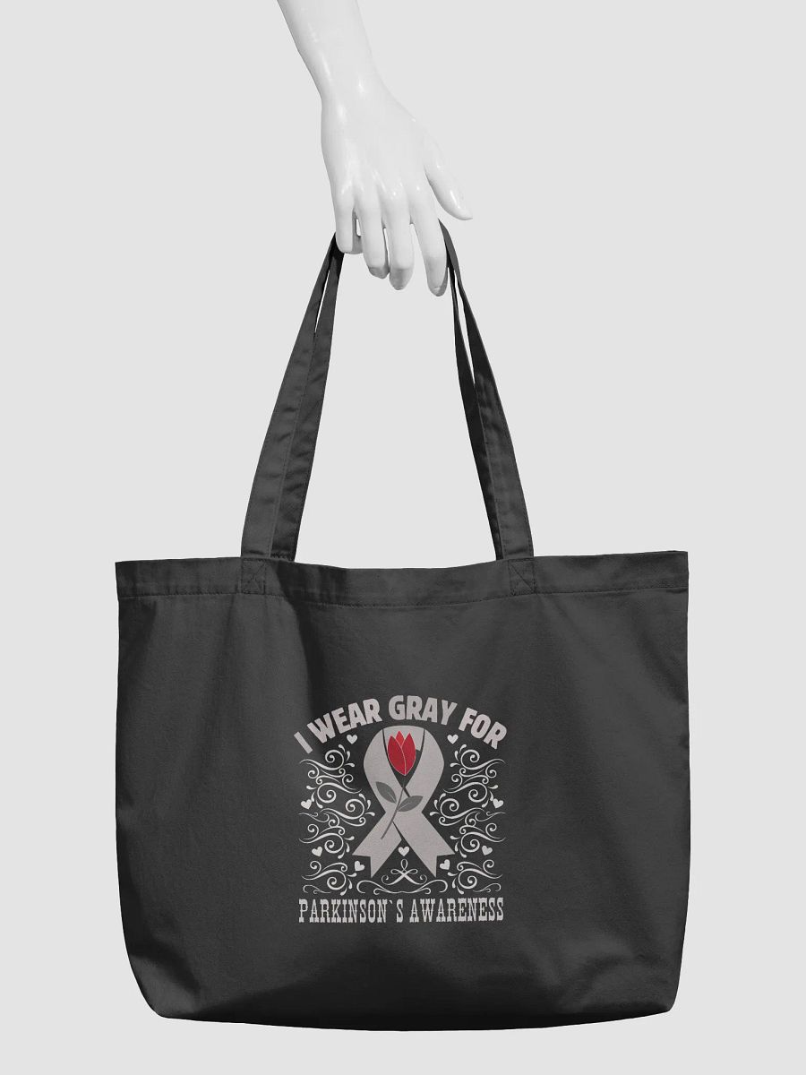 I Wear Gray For Parkinson`s Awareness, Flourish Eco Tote Bag product image (3)