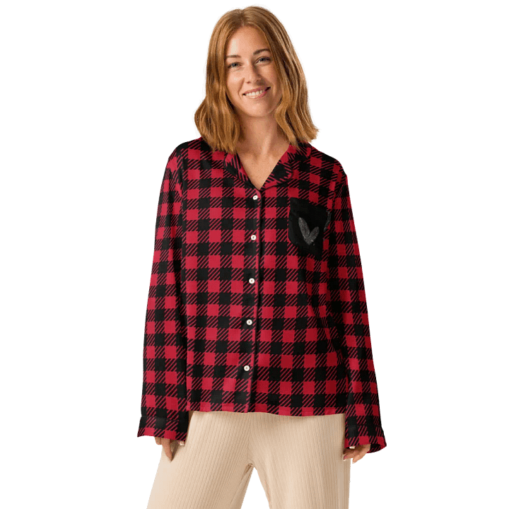Feathered Plaid Dream Women's Pajama Top product image (1)