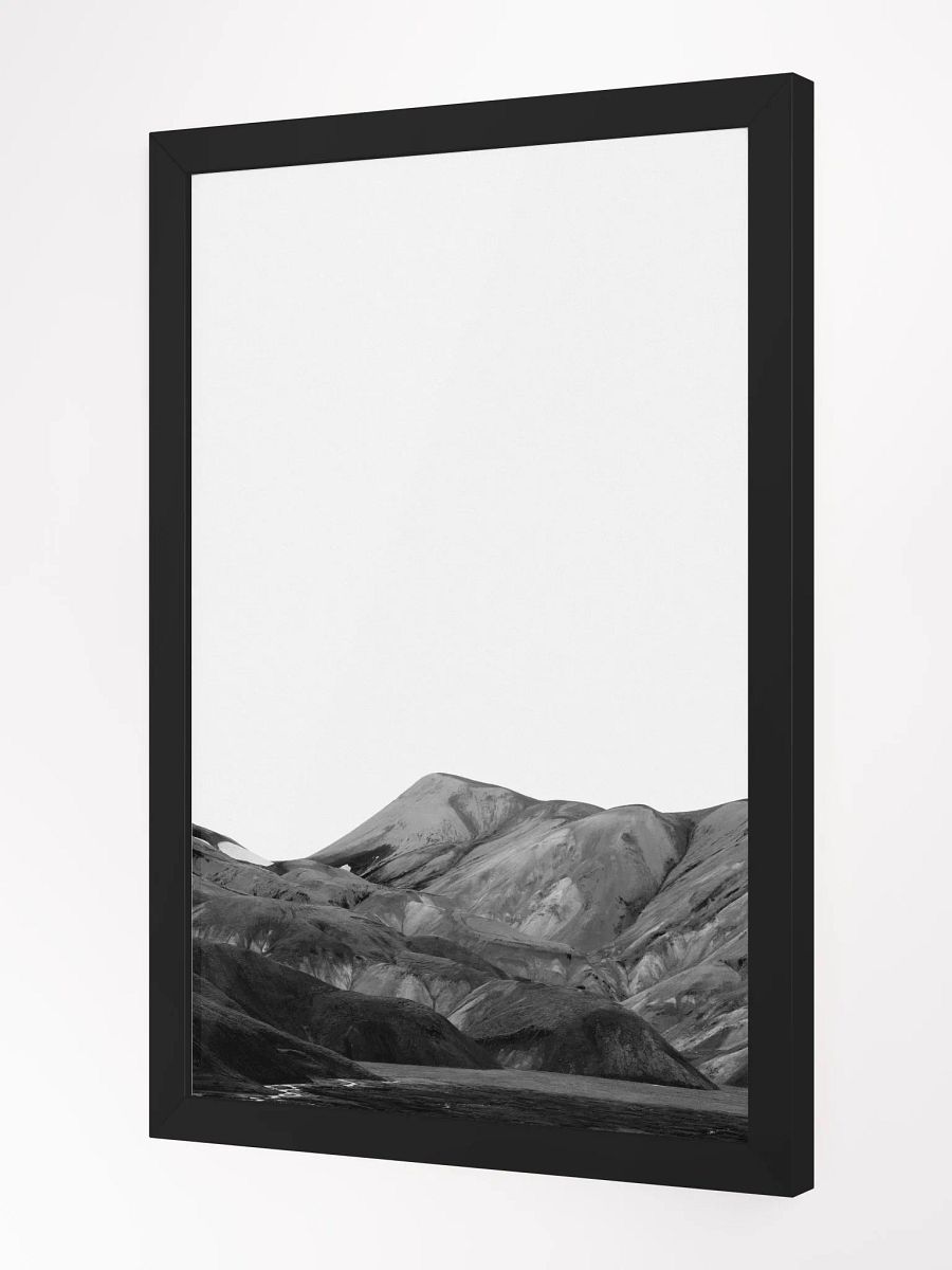 Monochrome Mountain Majesty Poster – Black and White Nature-Inspired Wall Art | Majestic Mountain Landscape | Premium Print for Elegant Spaces product image (1)