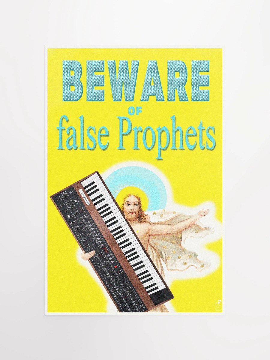 Beware of false PROPHETS! classic synth Tribute, Techno EDM Matte Paper Poster product image (7)