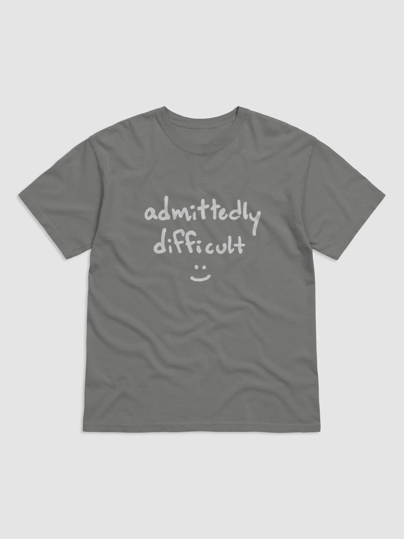 admittedly difficult (white) garment-dyed tee product image (1)