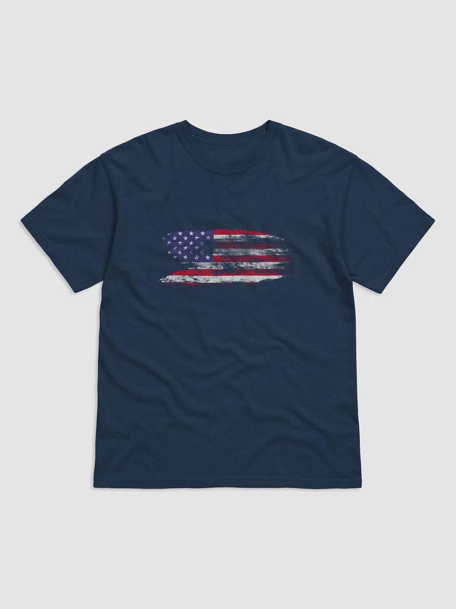 Navy - Patriotic USA Flag T-shirt (Heavyweight Fabric)) product image (1)