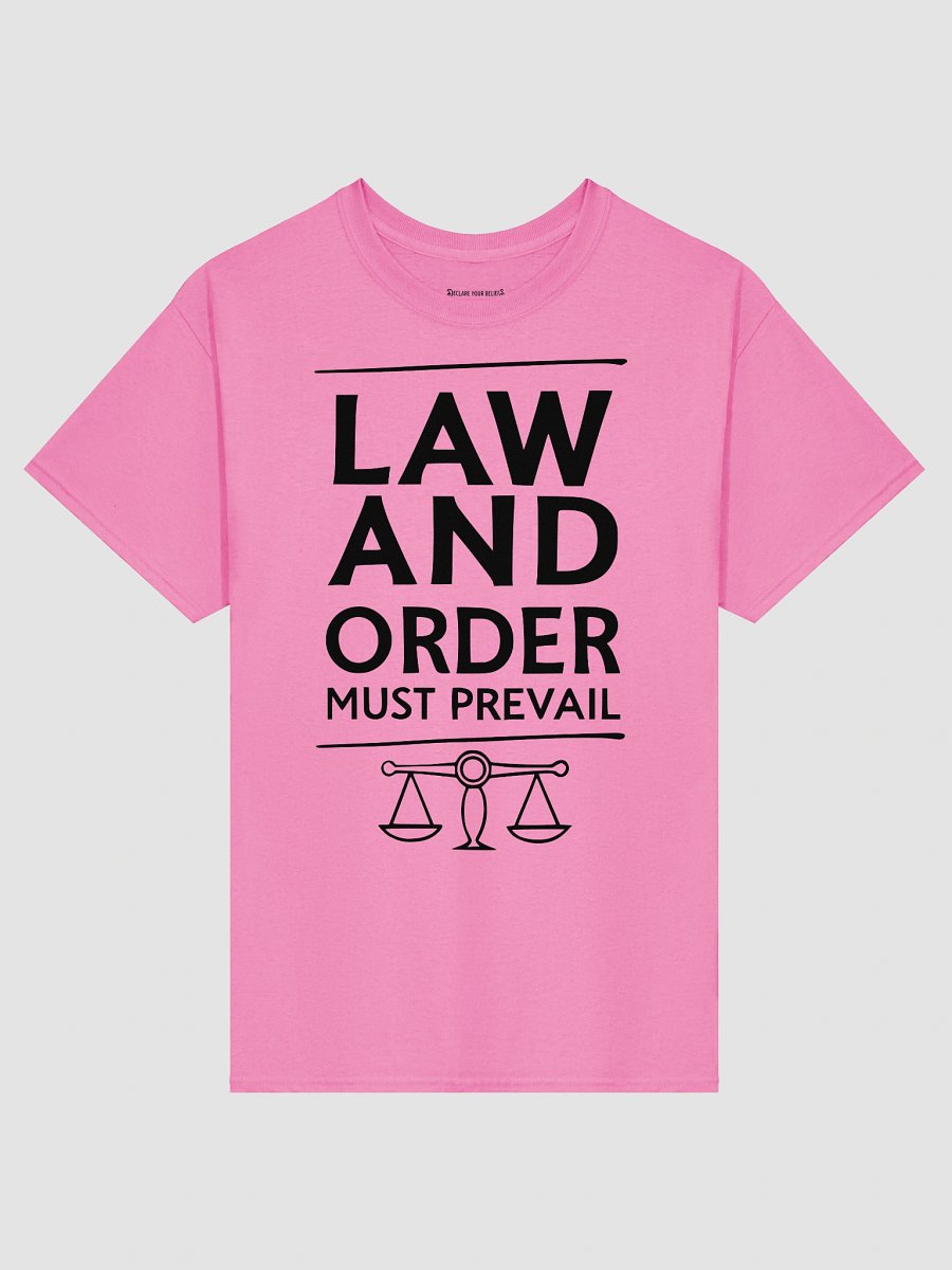 "Law & Order Must Prevail" Essential Truth Tee - Black Ink product image (1)