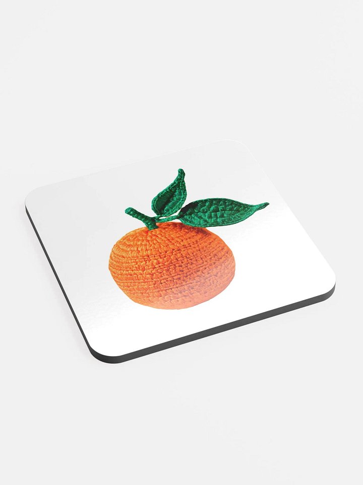 CozyAvocado Glossed Cork Coaster Orange #2 product image (2)
