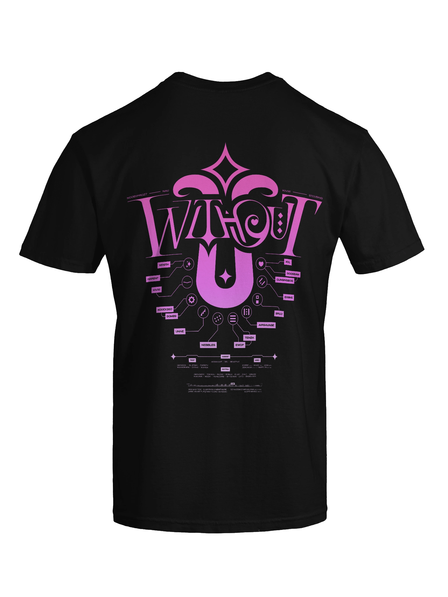 W/O U Gradient Pink/Black Shirt product image (9)