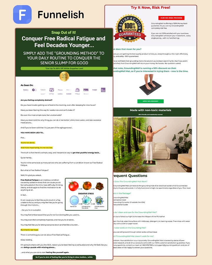GroundingWell Mat Advertorial Page | Funnelish product image (1)