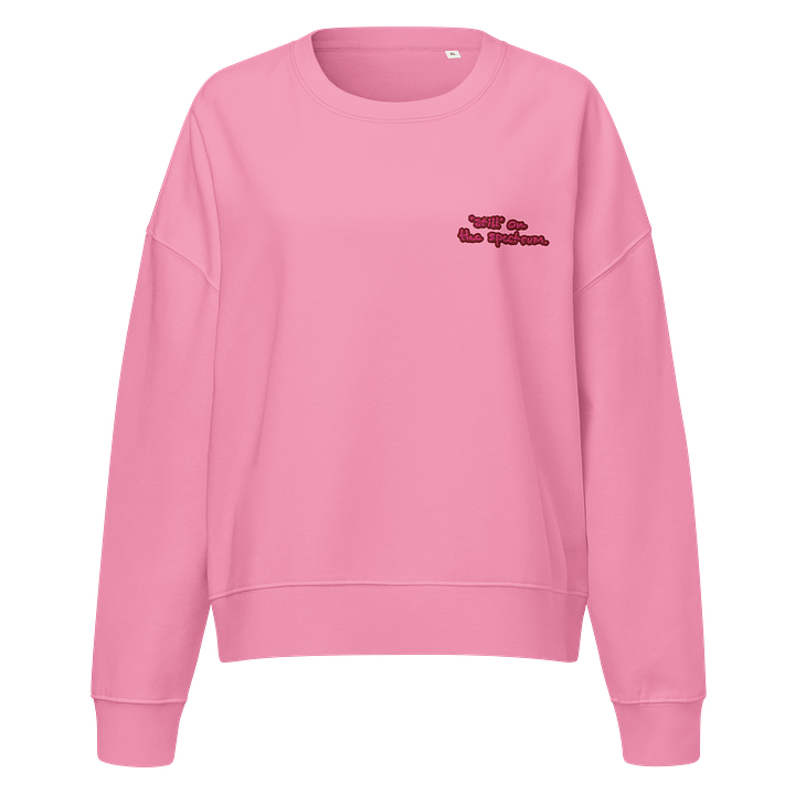 *still* on the spectrum. (rose) women's retro crewneck product image (1)