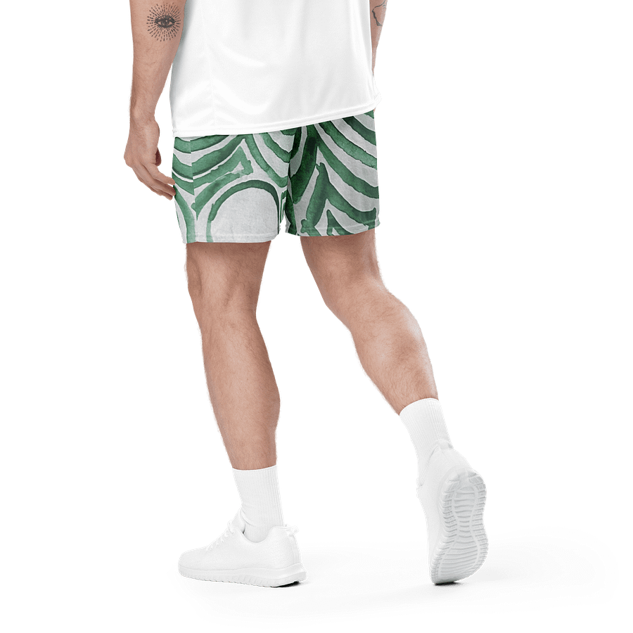 "Green Swirl" Unisex Mesh Shorts product image (4)