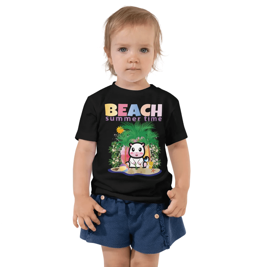 Beach Summer Funny Colorful Bella + Canvas Toddler T-Shirt – Funny Shirt & Gift for Kids product image (1)