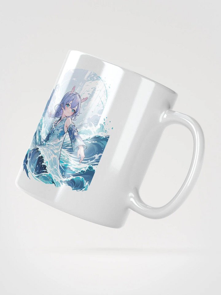 White Glossy Mug - Bailu v2 (Honkai Star Rail) product image (2)