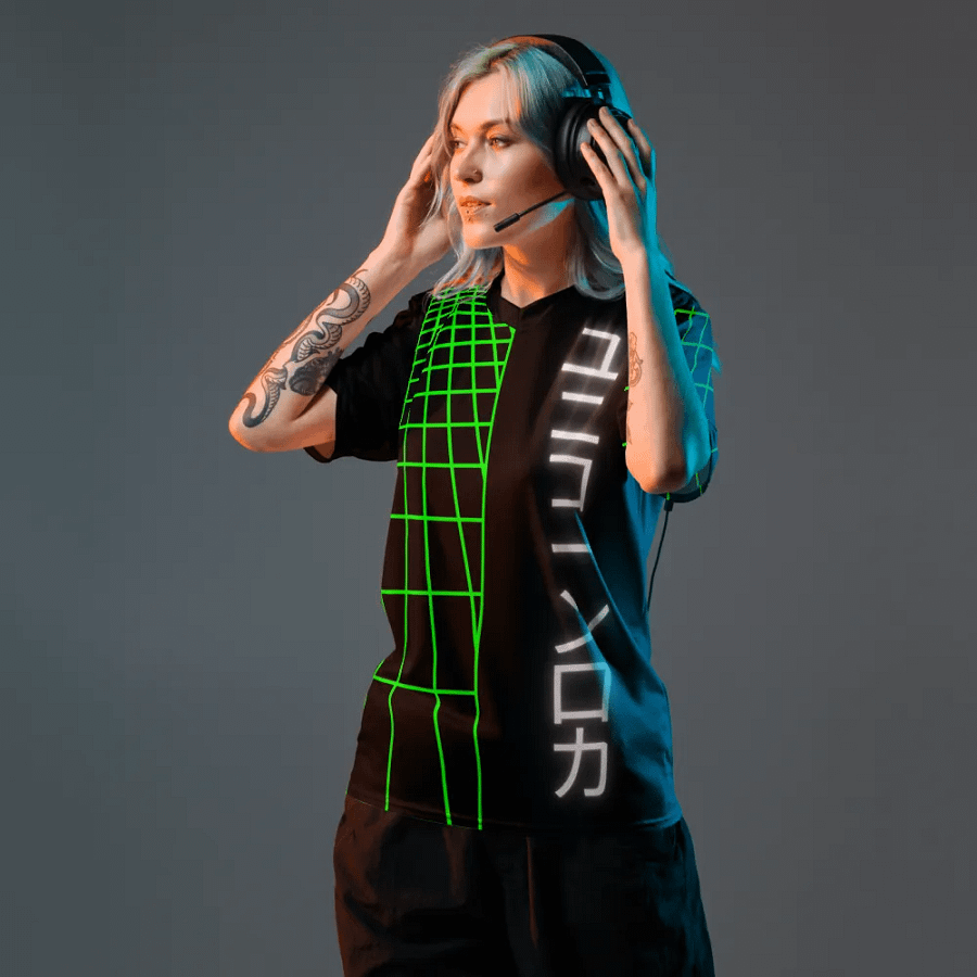 Neon Cyber Grid Unisex Jersey product image (1)