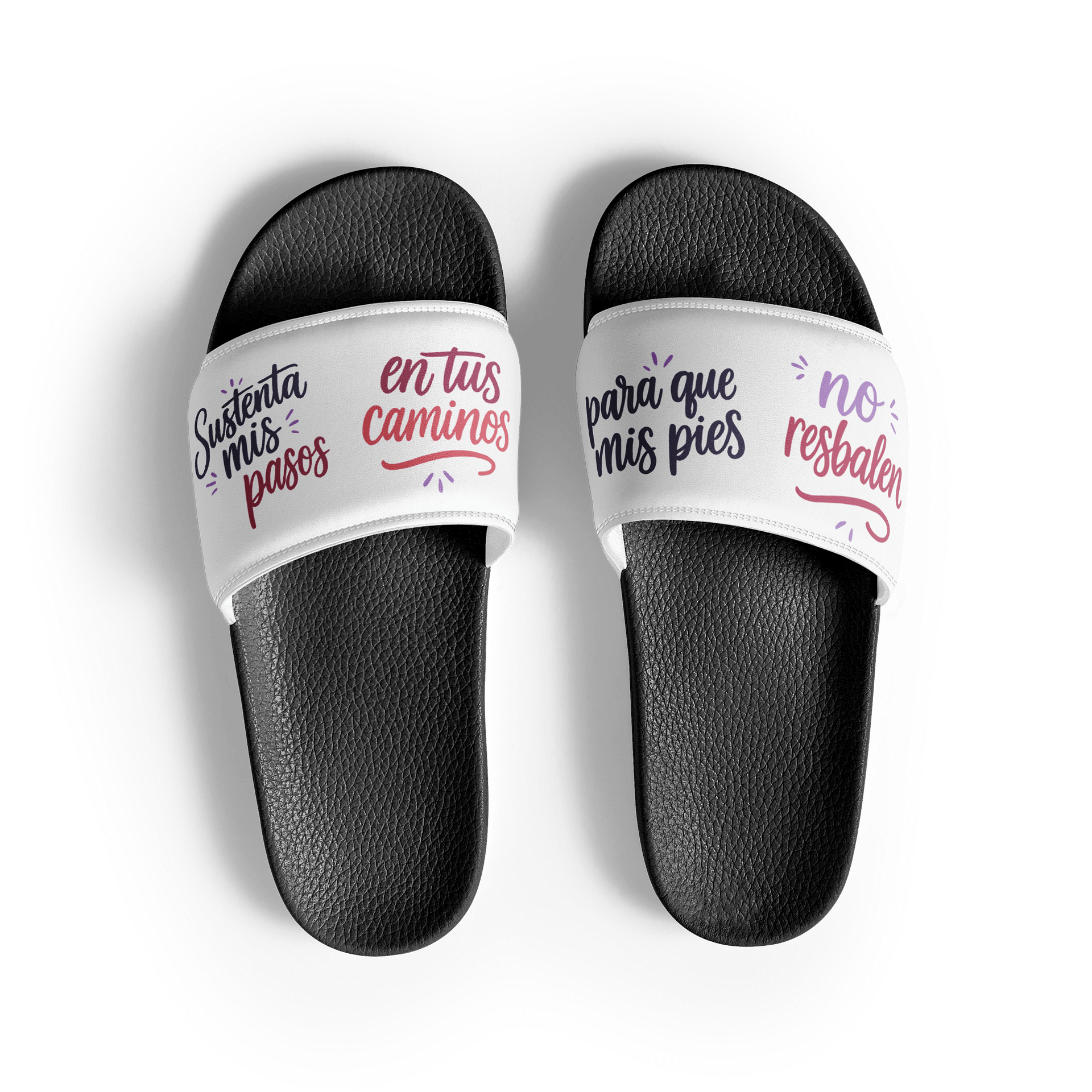 Men’s Slides — “Sustenta mis pasos” (Psalm 17:5, Spanish) product image (1)