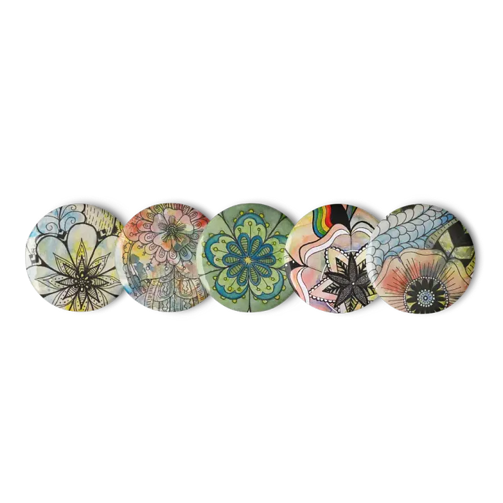 Floral Fantasy Pin Button Set product image (1)
