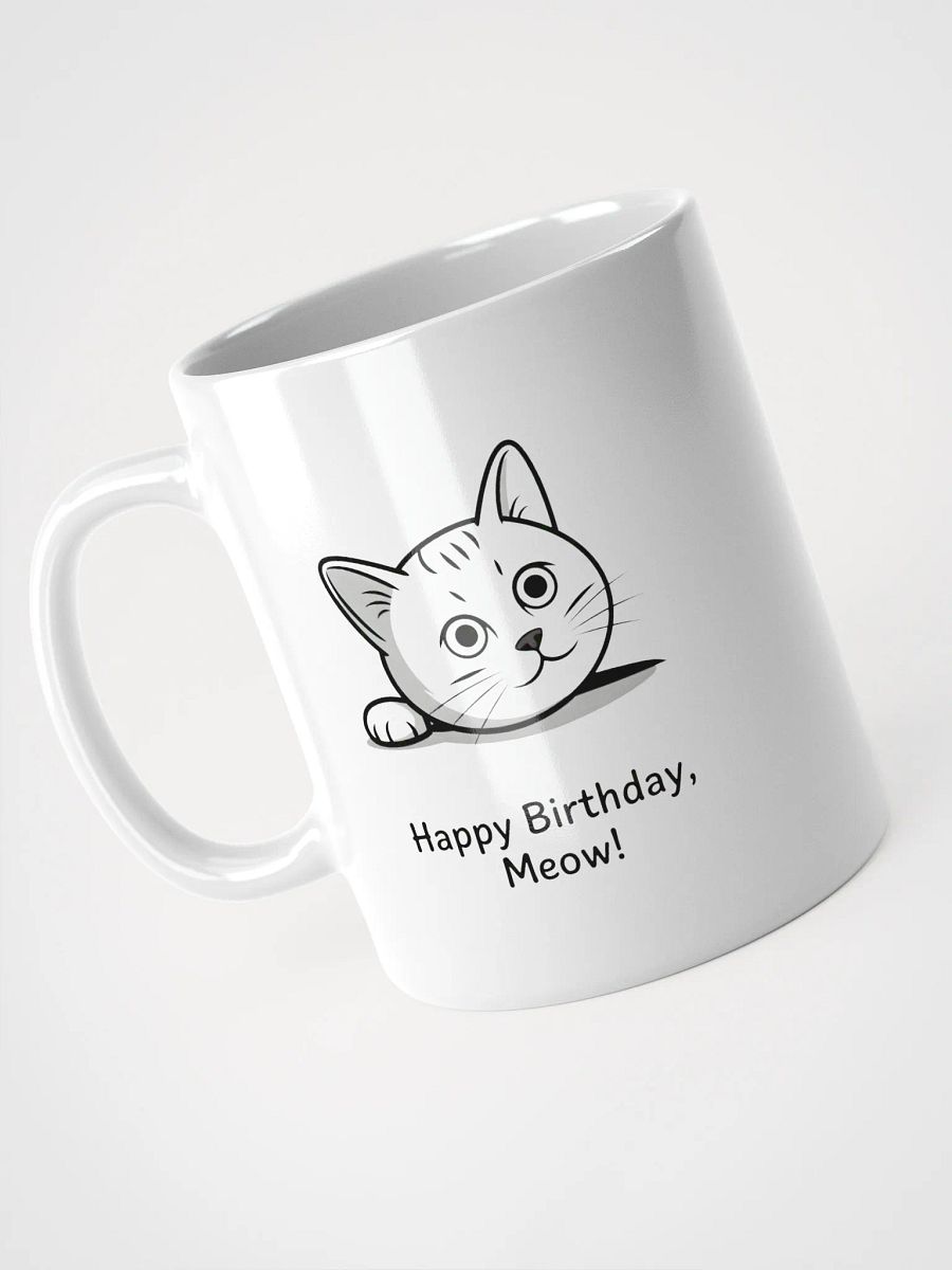 Happy Birthday Meow Mug | Cat Lover Gift Mug product image (3)