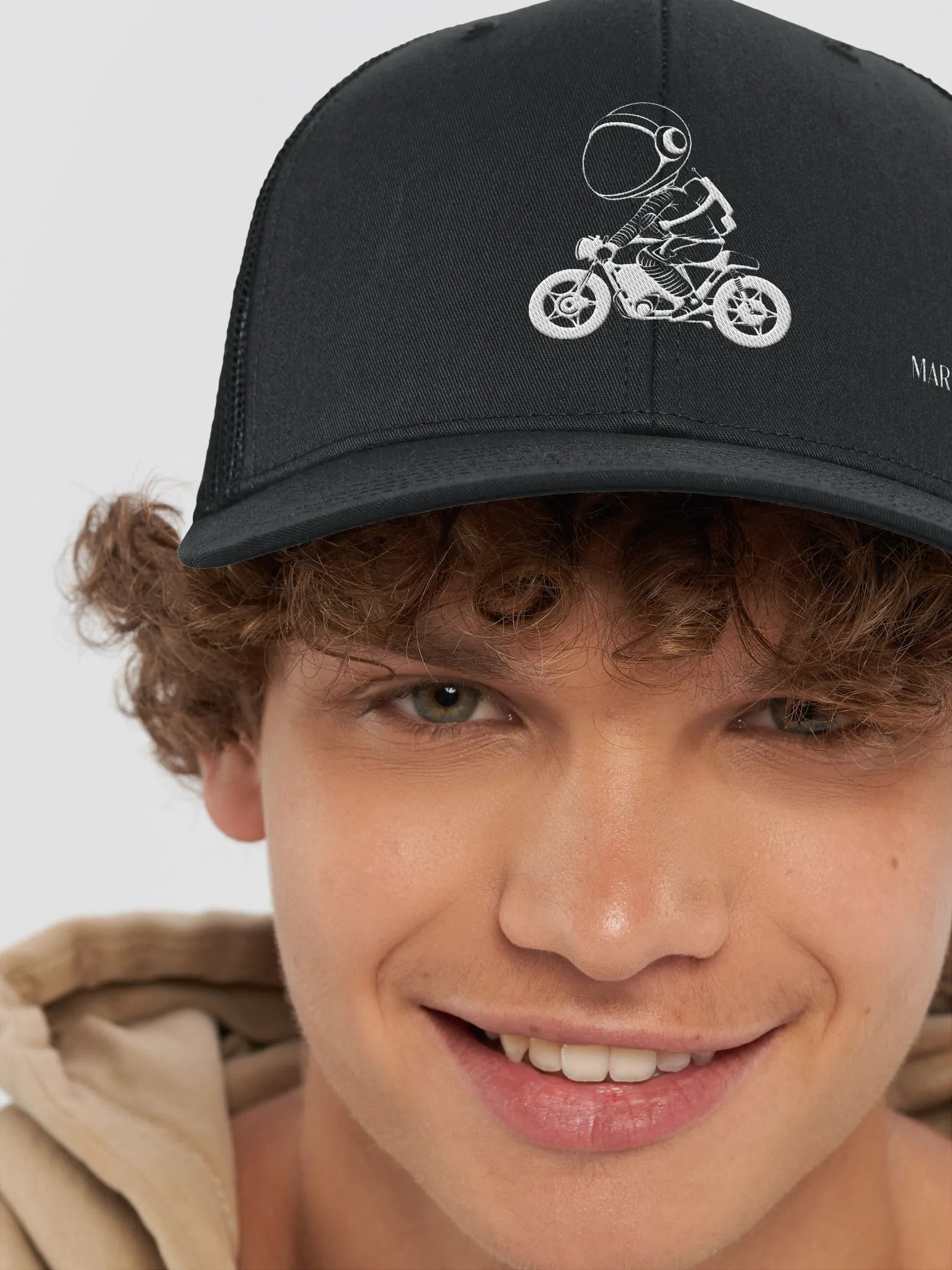 RICHARDSON SNAPBACK TRUCKER HAT WITH ALL WHITE MOTORCYCLE WITH MARS CITY WHITE LETTERS (4 COLORS) product image (8)