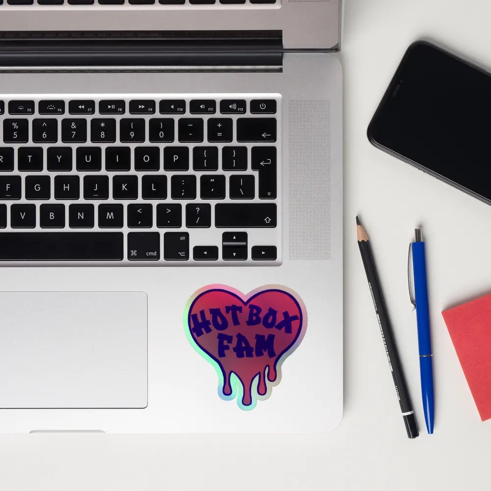 HOT BOX FAM SOLID PINK & BLUE LOGO STICKER product image (12)