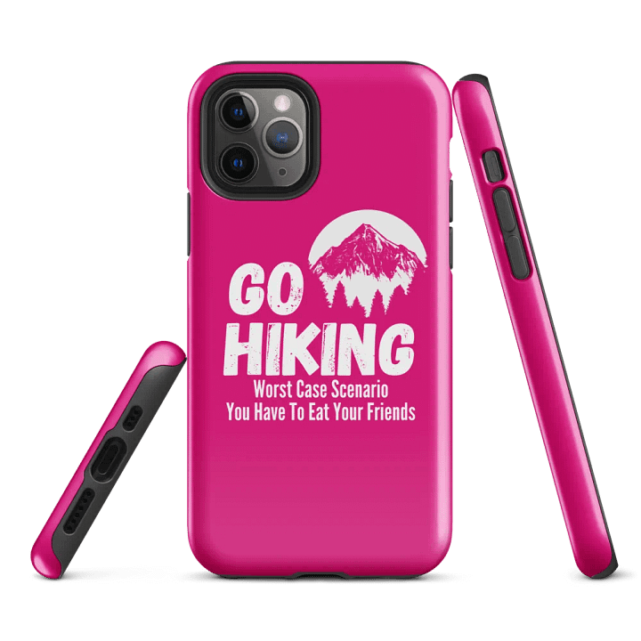 Go Hiking, Worst Case Scenario iPhone Tough Case - Pink product image (3)