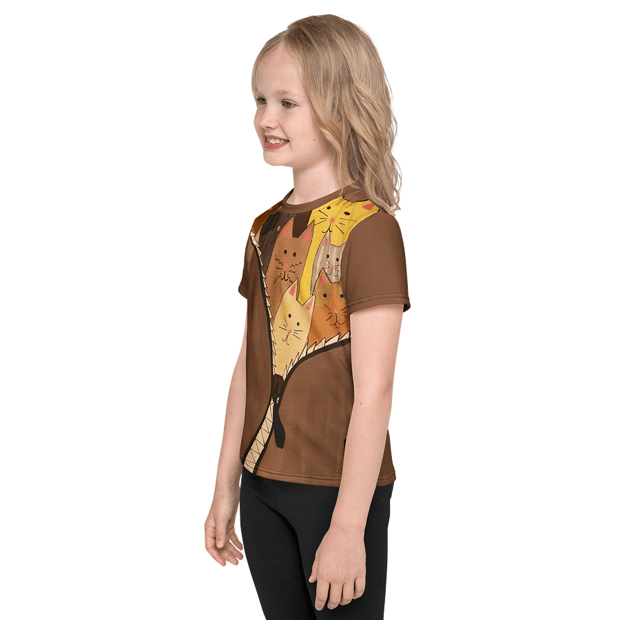 "Unleash The Cats" Kid's Tee (Brown) product image (3)