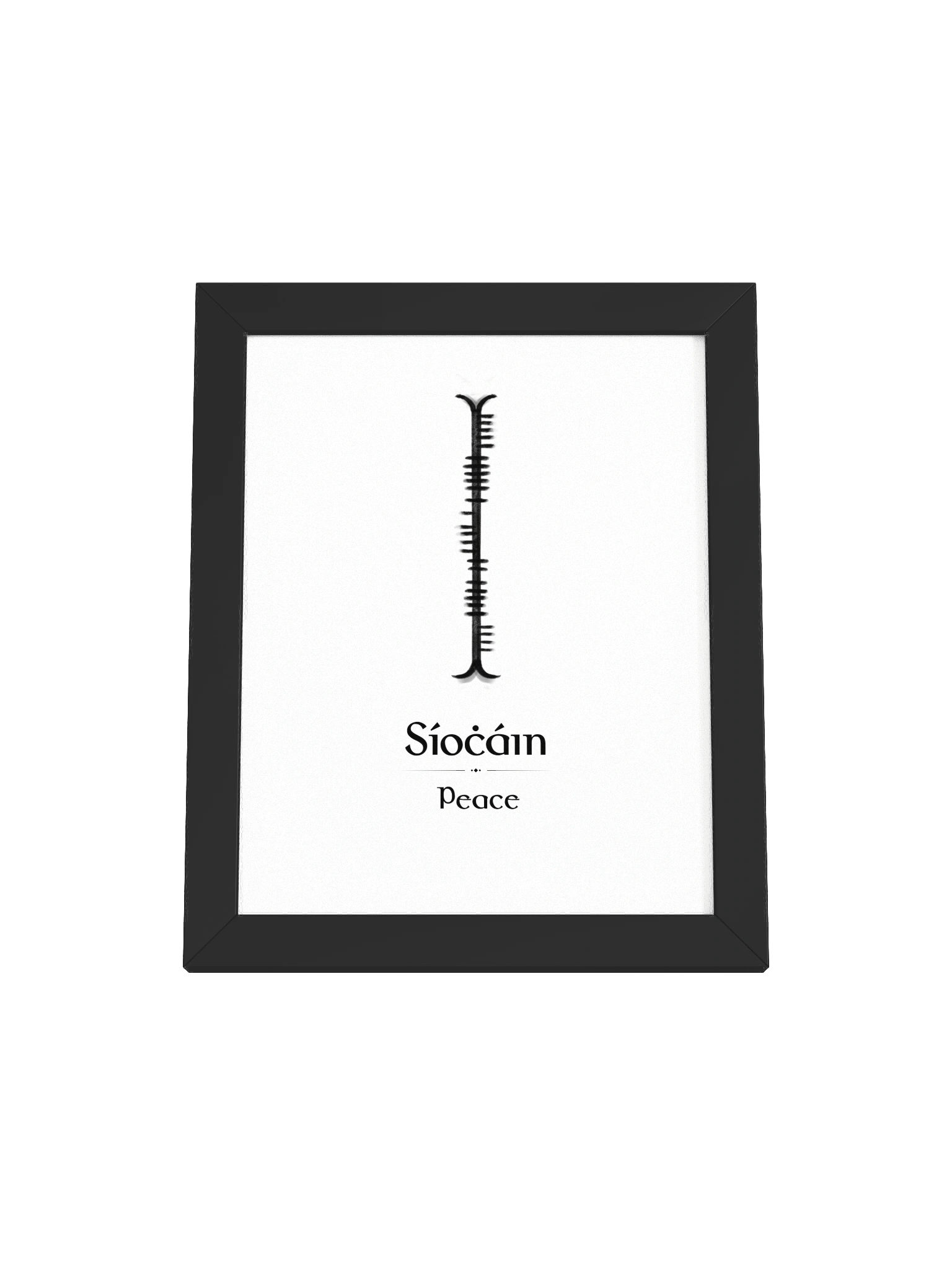 Síocháin – Celtic Peace Ogham Framed Art Print product image (1)