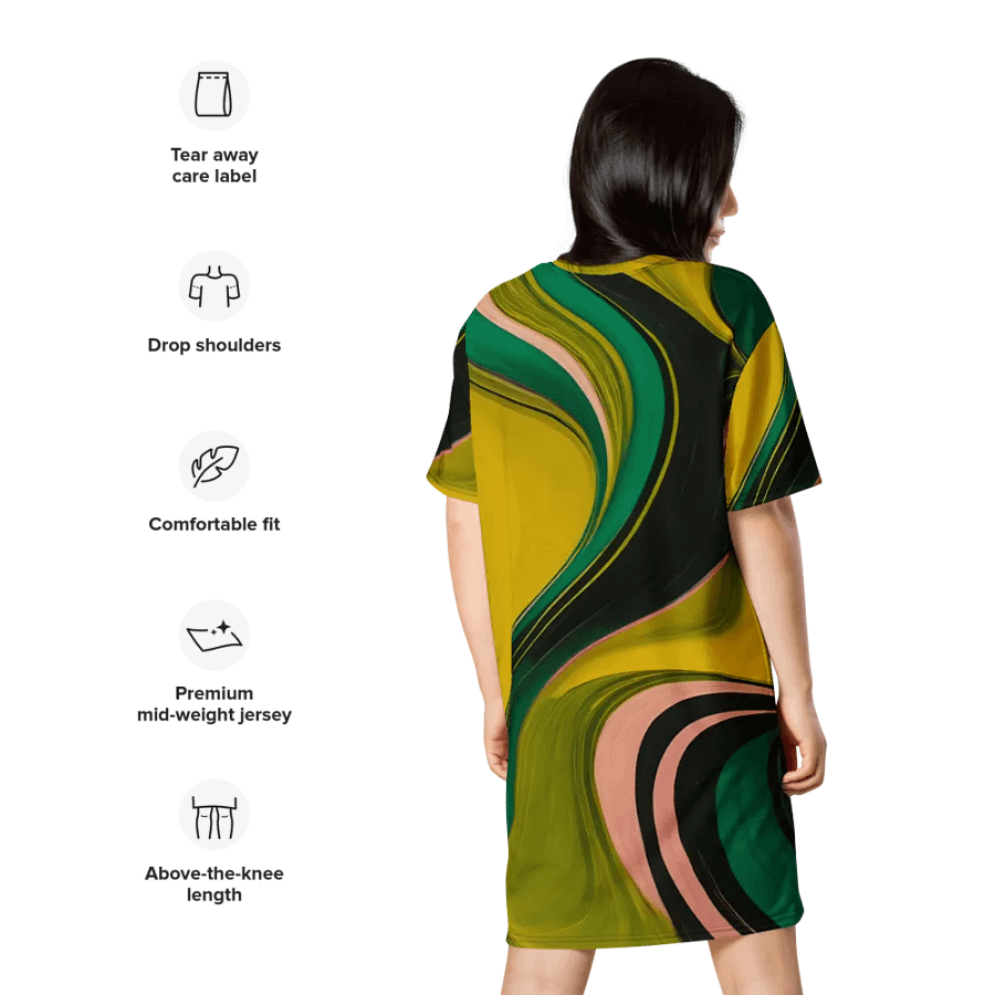Swirl Symphony T Shirt Dress product image (11)