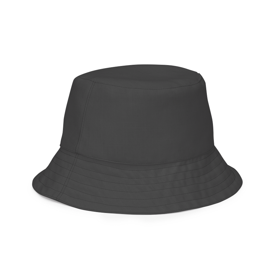 Off Black Deep Gray Solid Color Bucket Hat product image (5)