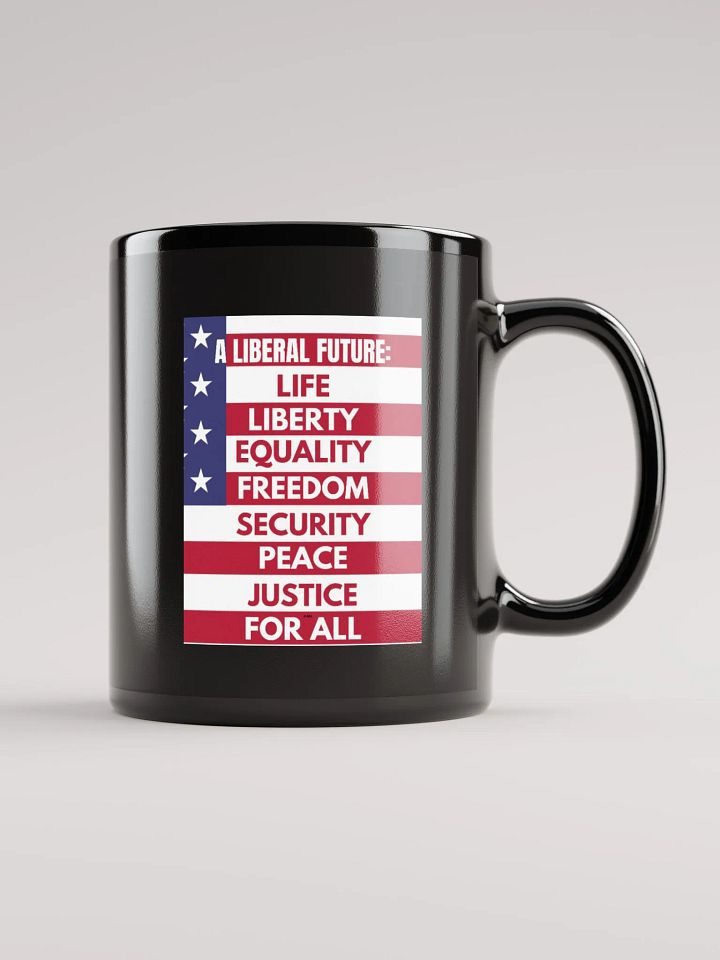 Liberal Virtues Glossy Black Mug product image (1)