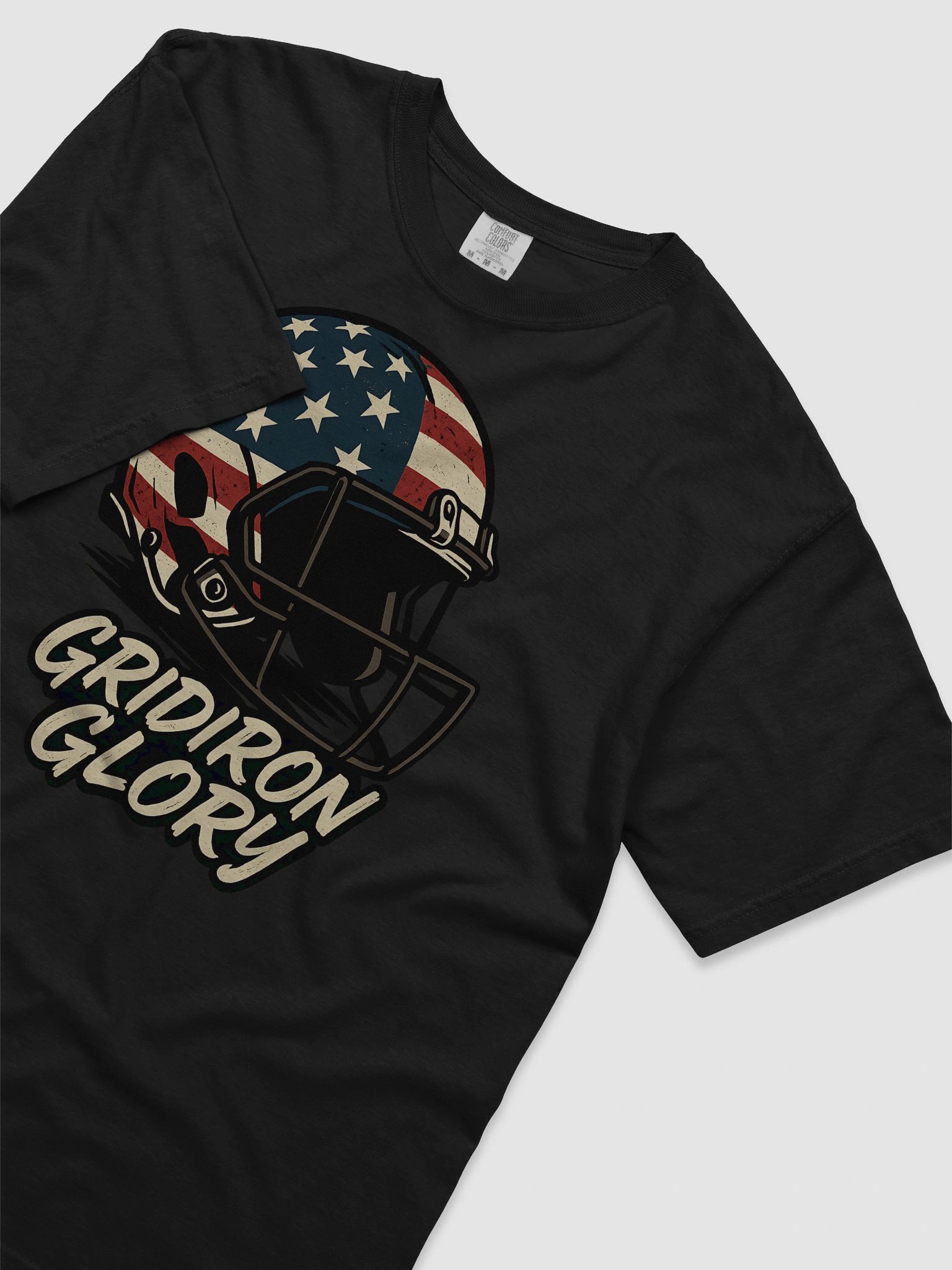 Gridiron Glory American Flag Football Helmet T-Shirt product image (5)