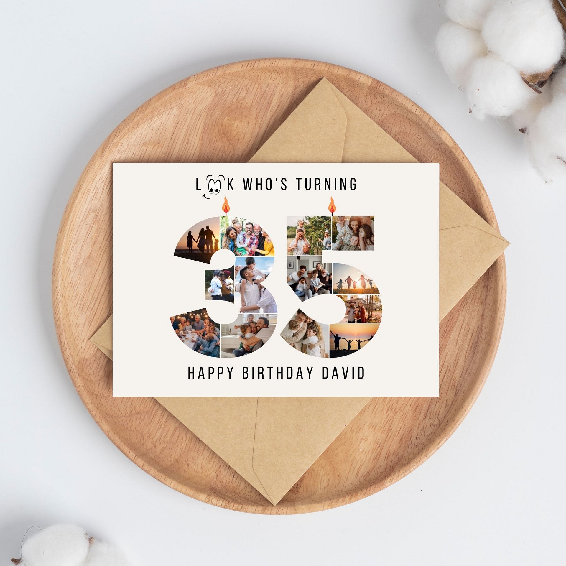 35th Birthday Number Photo Card Canva Template product image (9)