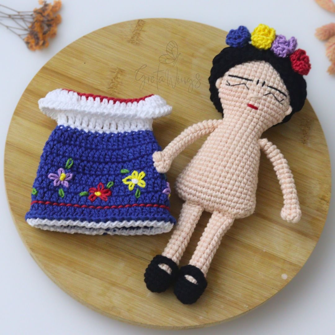 Amigurumi Cute Frida PDF Pattern: Exclusive Design to Knit Your Ideal Frida (Digital Download) product image (3)