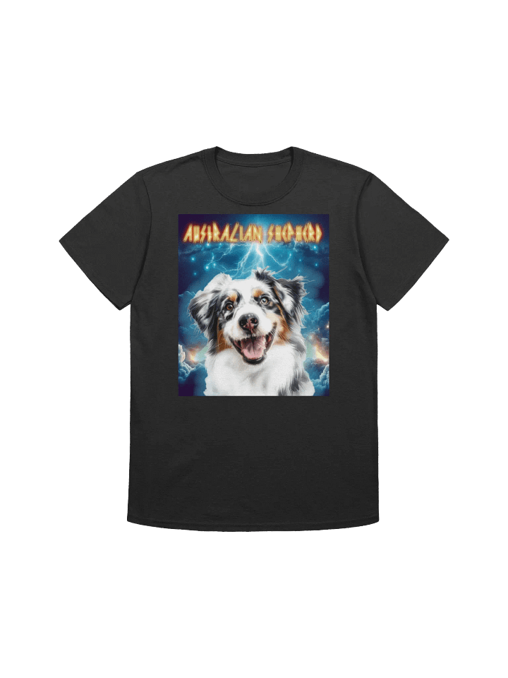 Retro 80s Australian Shepherd Hard Rock Heavy Metal T-Shirt product image (1)