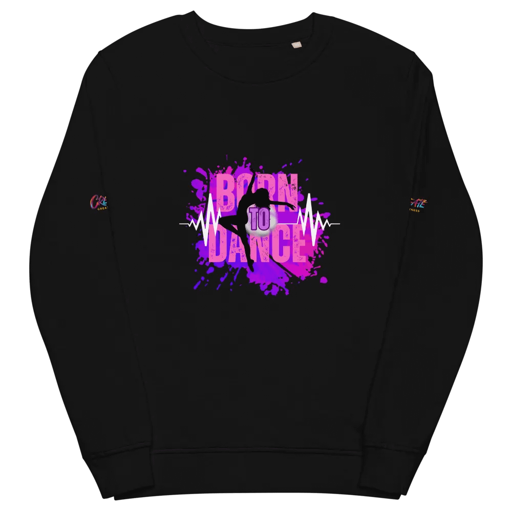 BORN TO DANCE Her Silhouette Unisex Organic Sweatshirt product image (4)