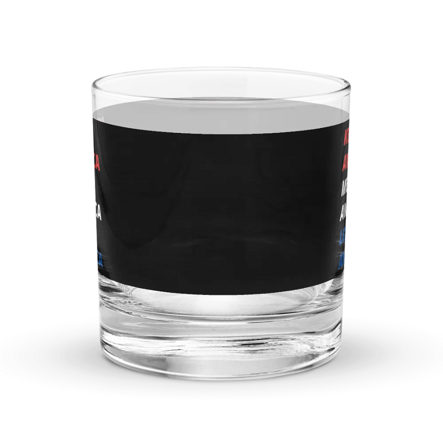 K A M A L A Red, White and Blue on Black Chromatic Rocks Glass product image (2)
