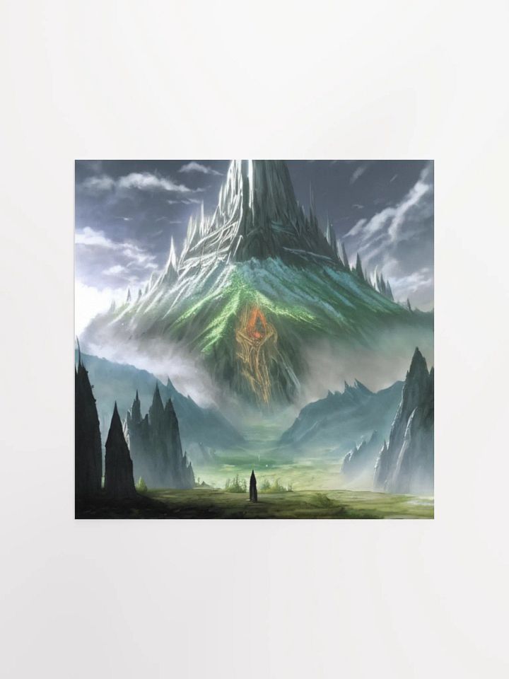 Mystical Mountain Glow Lord Of The Rings Anime Concept Art Poster product image (3)