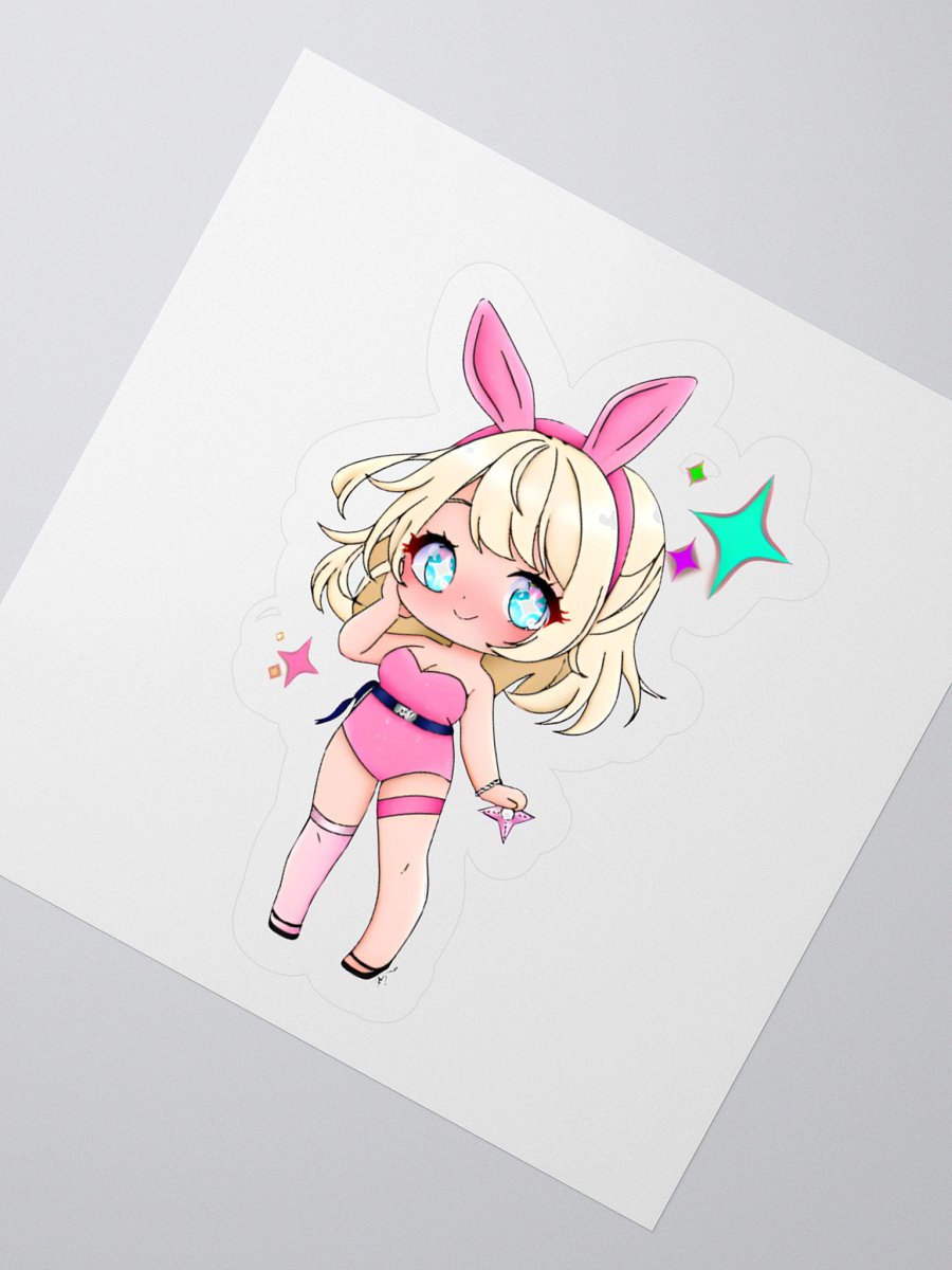 Whimsical Bunny Girl Kiss Cut Stickers product image (7)