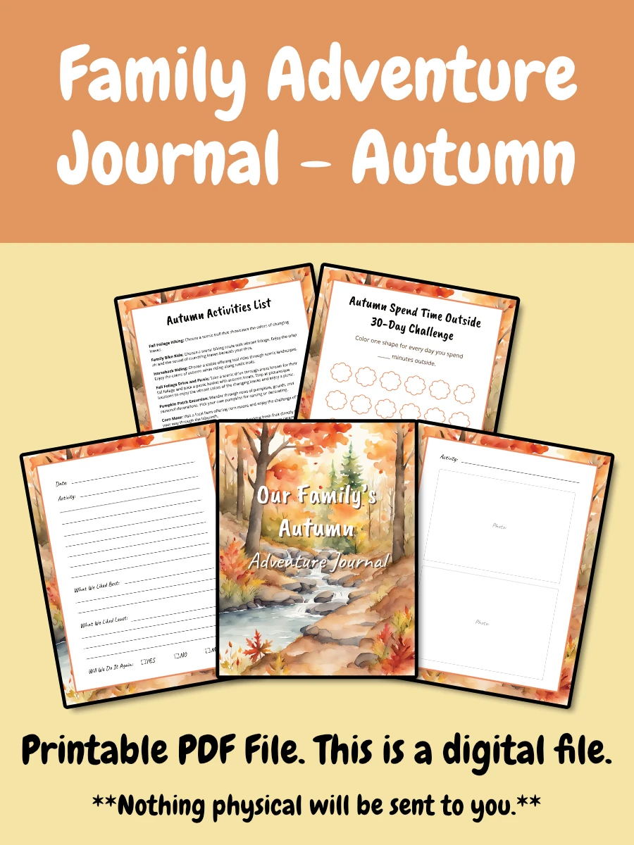 Printable Family Outdoor Adventure Journal - Autumn product image (1)