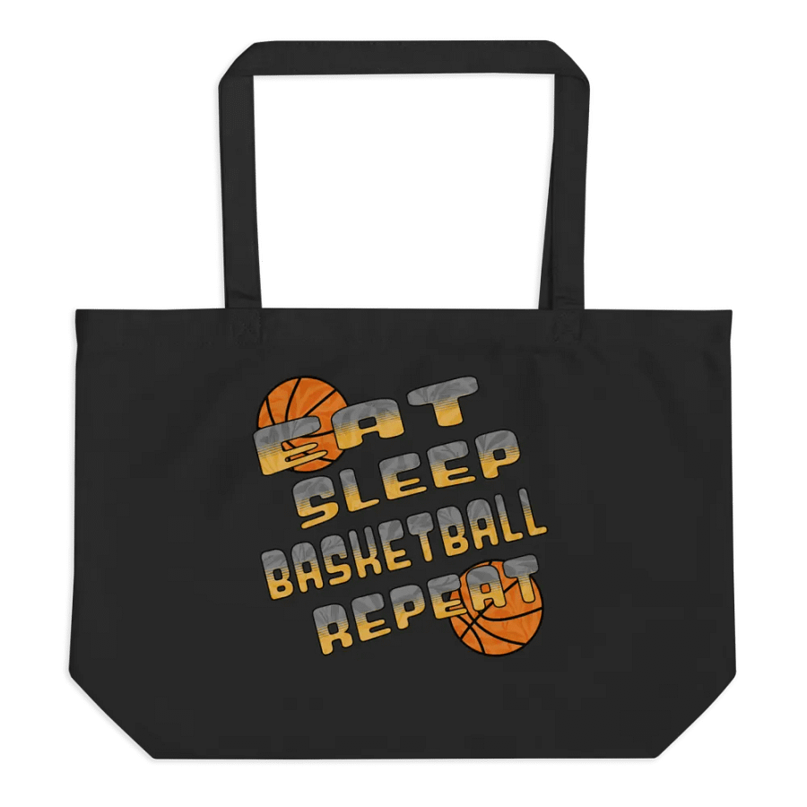 Basketball Sleep Basketball Repeat Enthusiast Organic Tote Bag product image (1)
