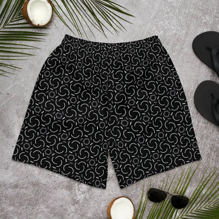 Smoke & Shadow Geometric All Over Print Unisex Athletic Long Shorts product image (2)