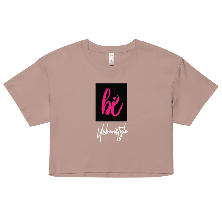 Pink Brushstroke 'bi' Women's Crop Top product image (8)