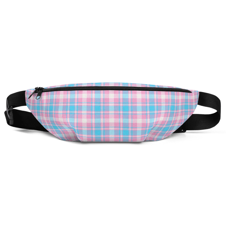 Baby Blue, Pink, and White Plaid Fanny Pack product image (2)