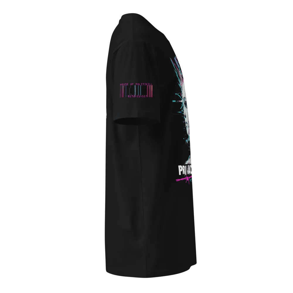 CYBERPUNK GLITCH PUNK UNISEX TSHIRT - PRIVACY NOT FOUND, ANARCHIST DYSTOPIAN STREETWEAR product image (4)