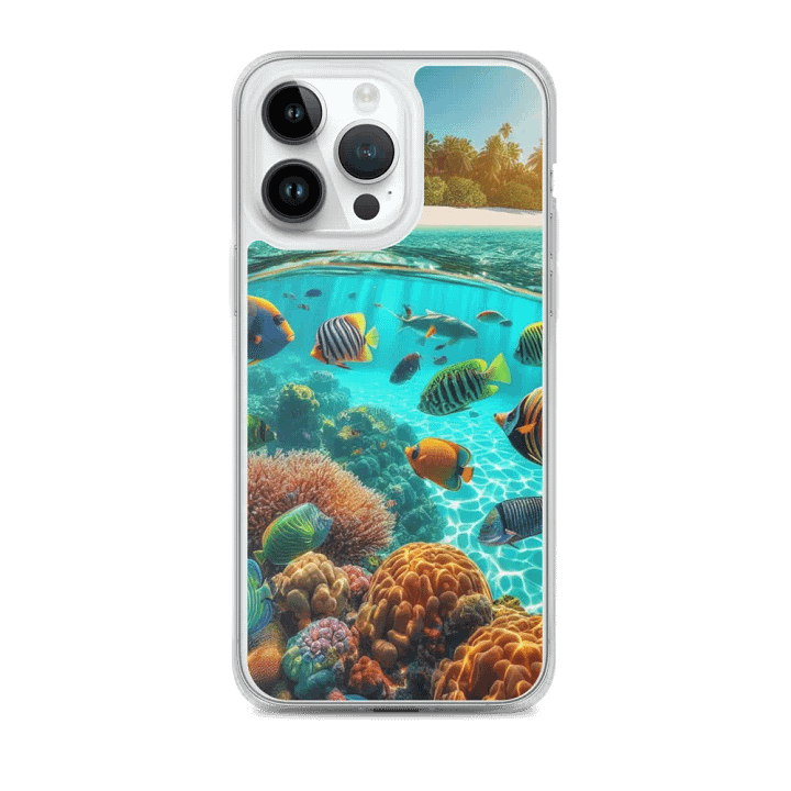 Tropical Reef iPhone® MagSafe® Clear Case | AI Design underwater product image (2)