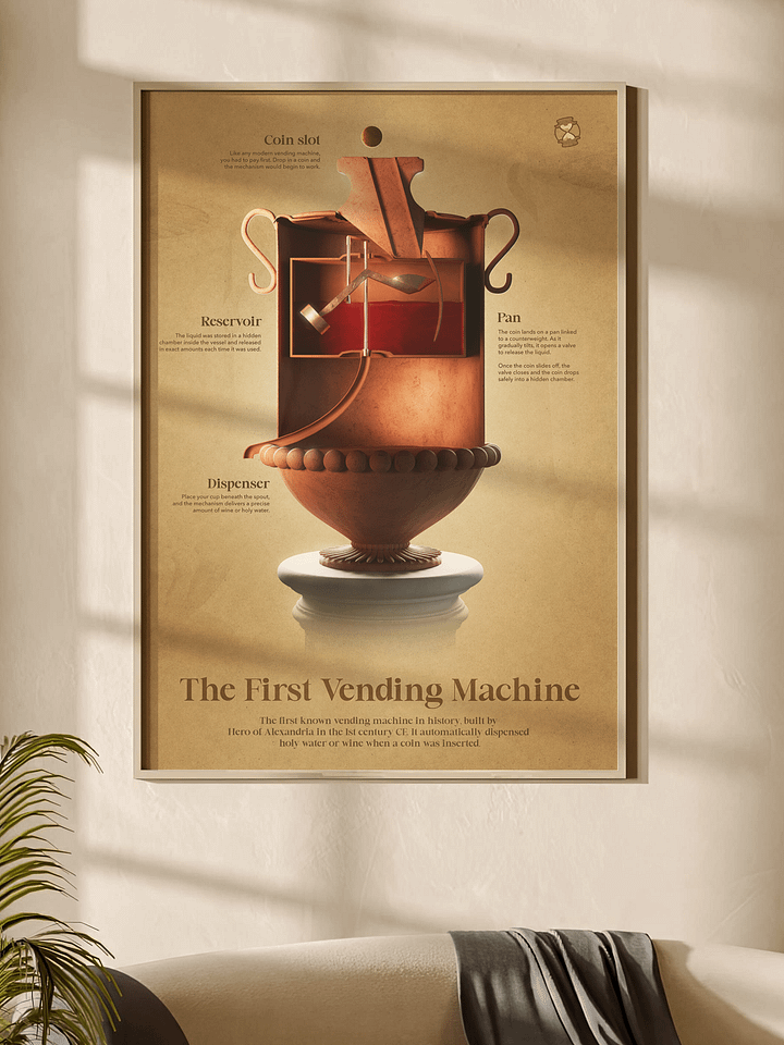 The First Vending Machine Framed Poster product image (1)