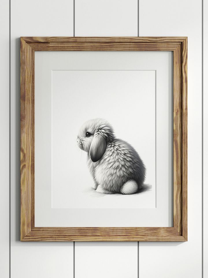 Woodland Lop Eared Bunny Print A201 product image (1)