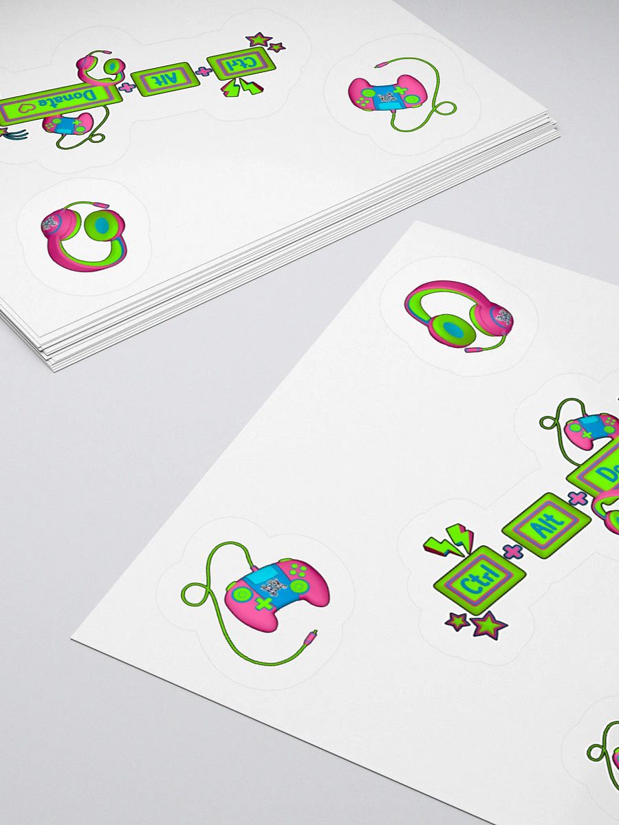 CTRL ALT Donate 2025 - Sticker Pack (Neon Green) product image (4)