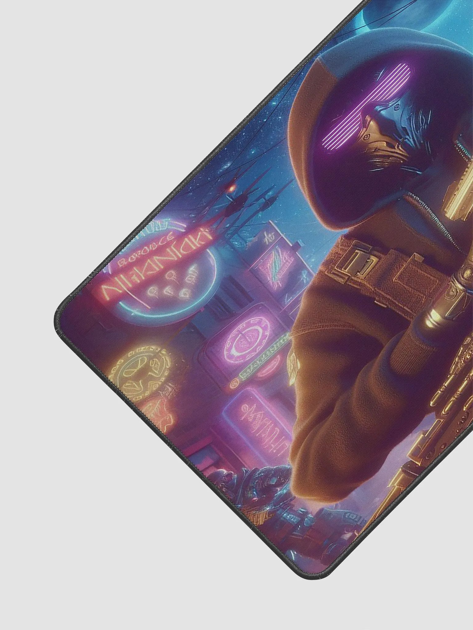 Neon Cyber Soldier Desk Mat product image (3)