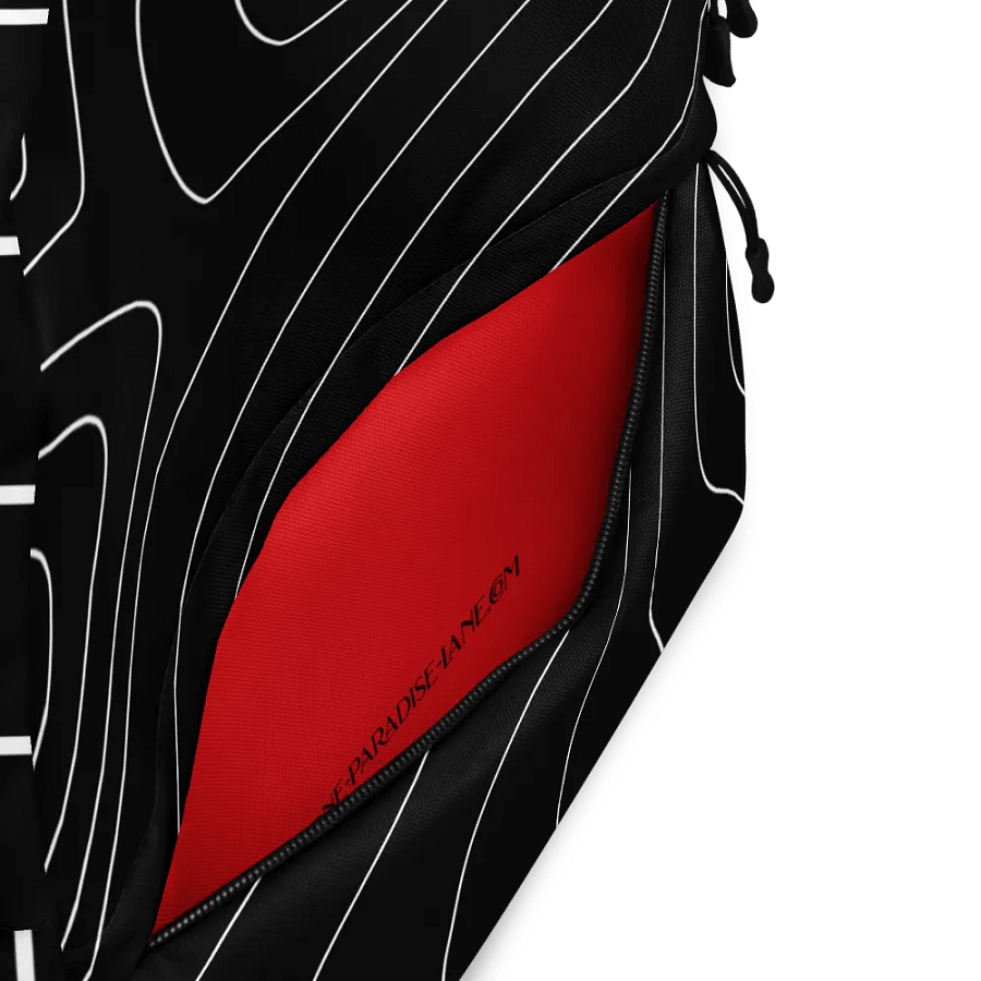 Lines and Curves Black Backpack product image (6)