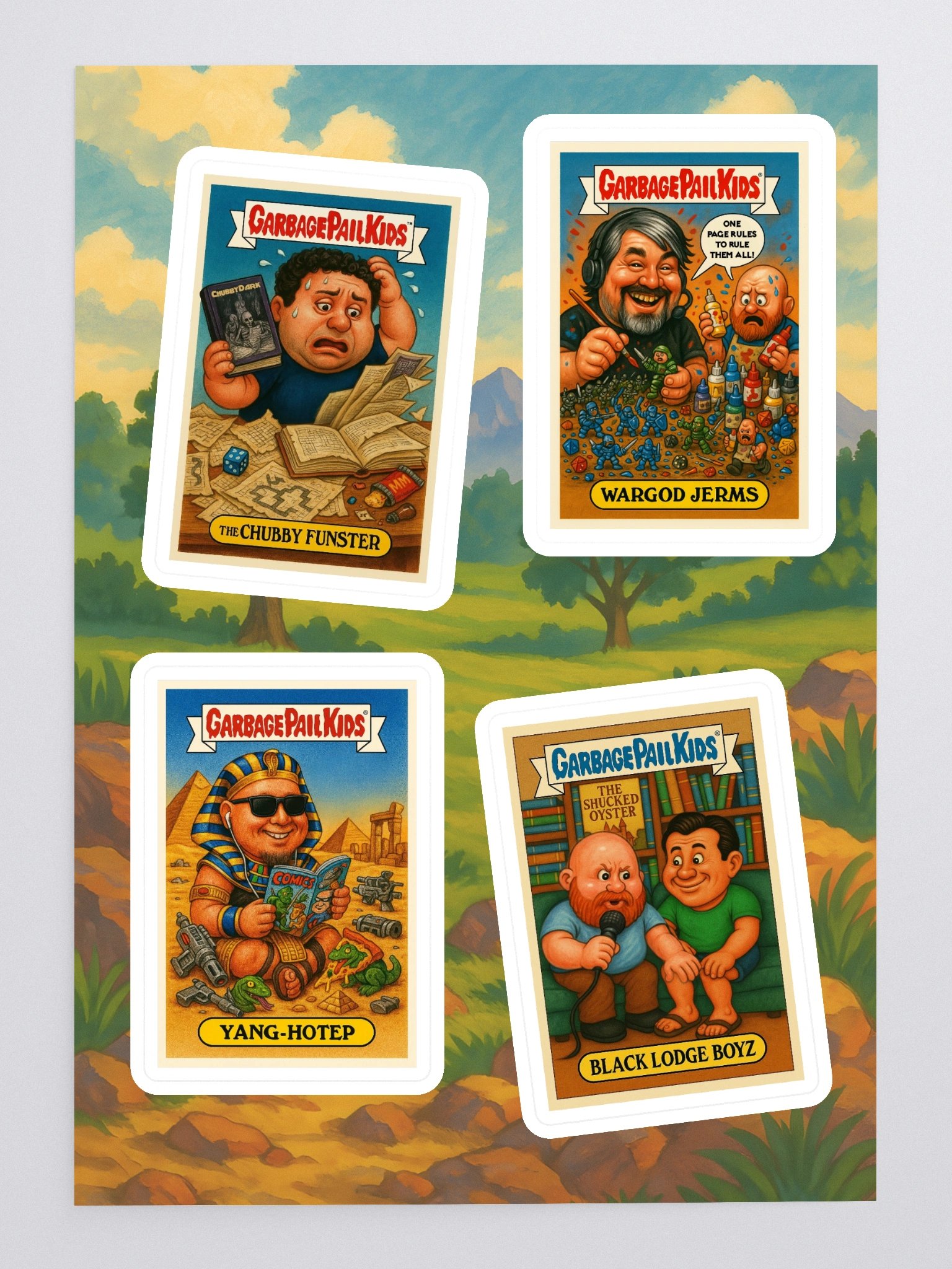 GPK Parody Sticker Sheet [TTRPG Twitter Edition] Sheet 3 product image (3)
