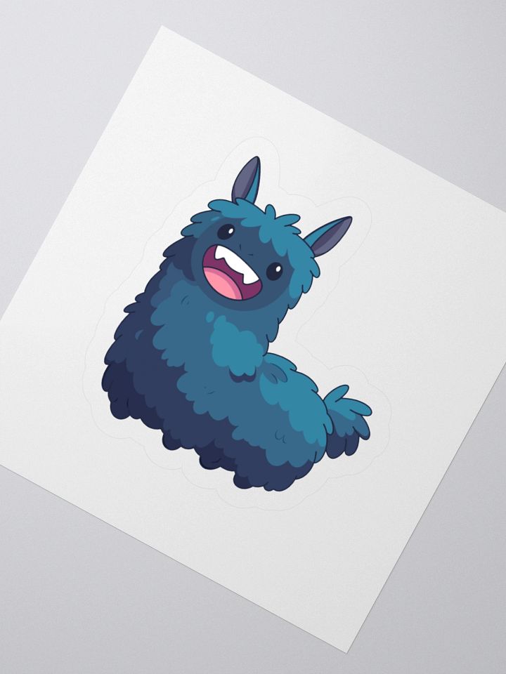 Fluffernoodle Alpaca Sticker – Goofy Blue Alpaca Vinyl Decal product image (6)