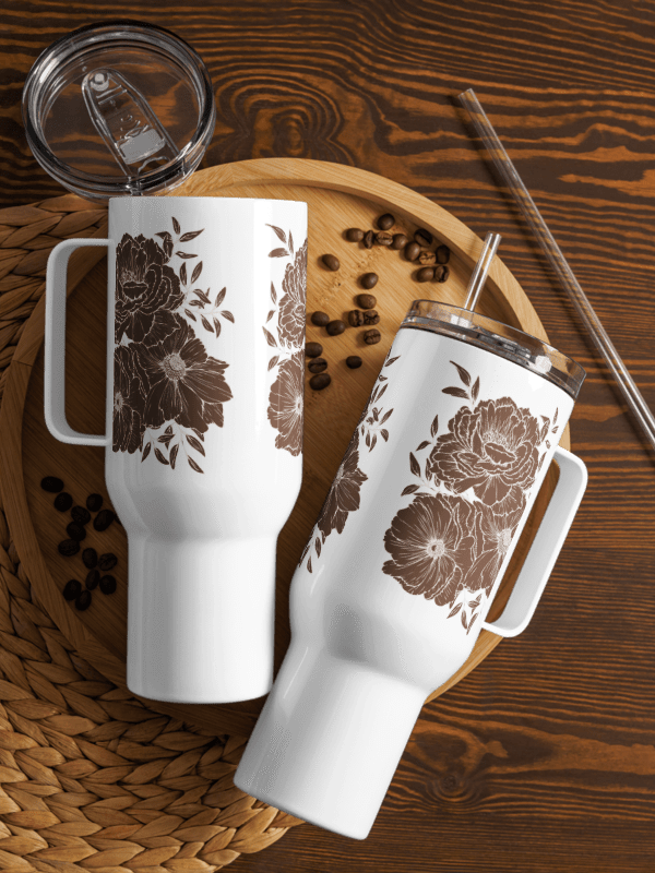 Floral Fusion Stainless Steel Travel Mug product image (3)
